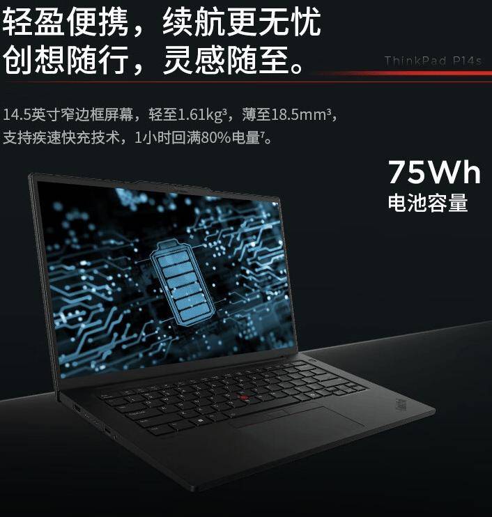 联想 2024 款 ThinkPad P14s 笔记本 6 月 8 日开售，7999 元起 