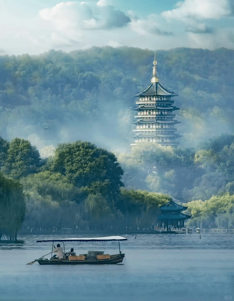 四季如一令人神往边踏青从白堤漫步到苏堤仿佛一路行走在诗与画之中上