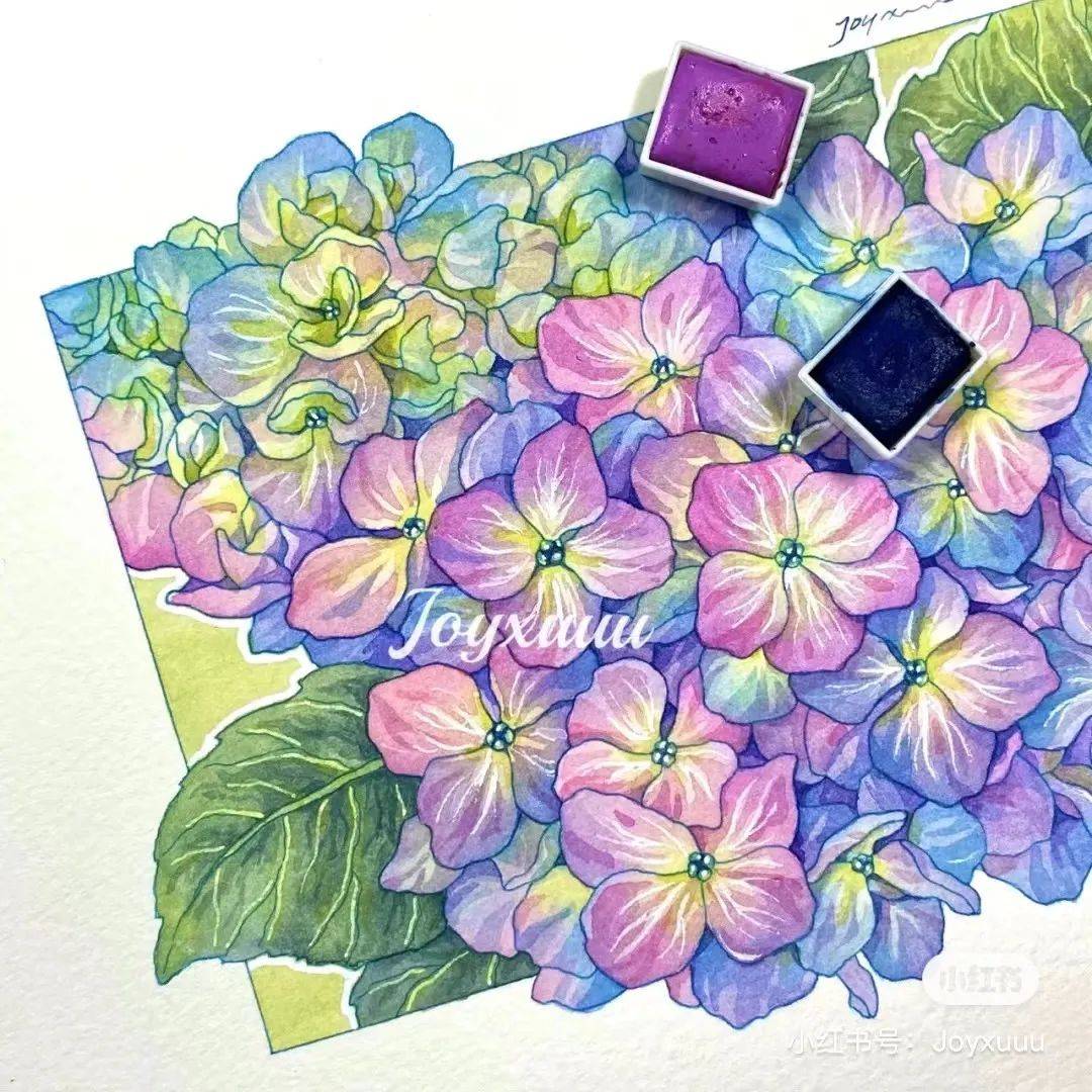 58张水彩线描装饰画,冷暖搭配,疏密有度,色彩大饱眼福,超赞!