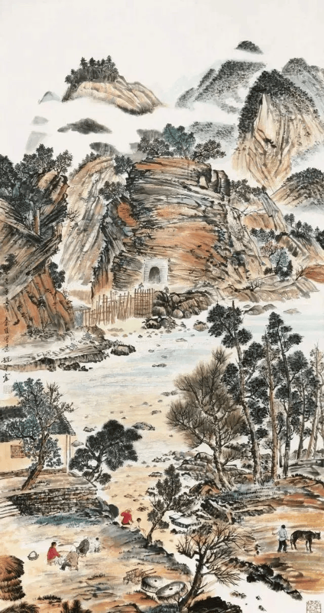 这山水入古而化,融合水墨丹青,颇得大千秘奥!_陕西_生活_中国画