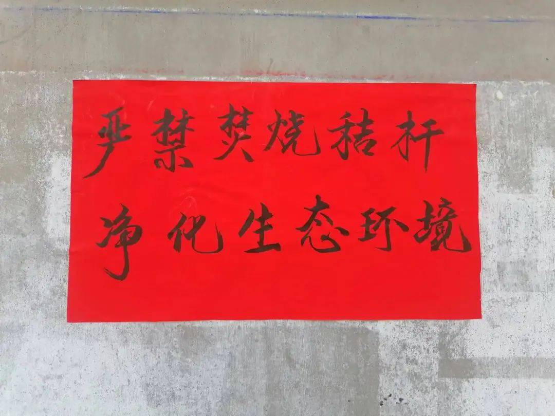 进一步落实秸秆禁烧工作,通过村广播,微信群,张贴标语,横幅等方