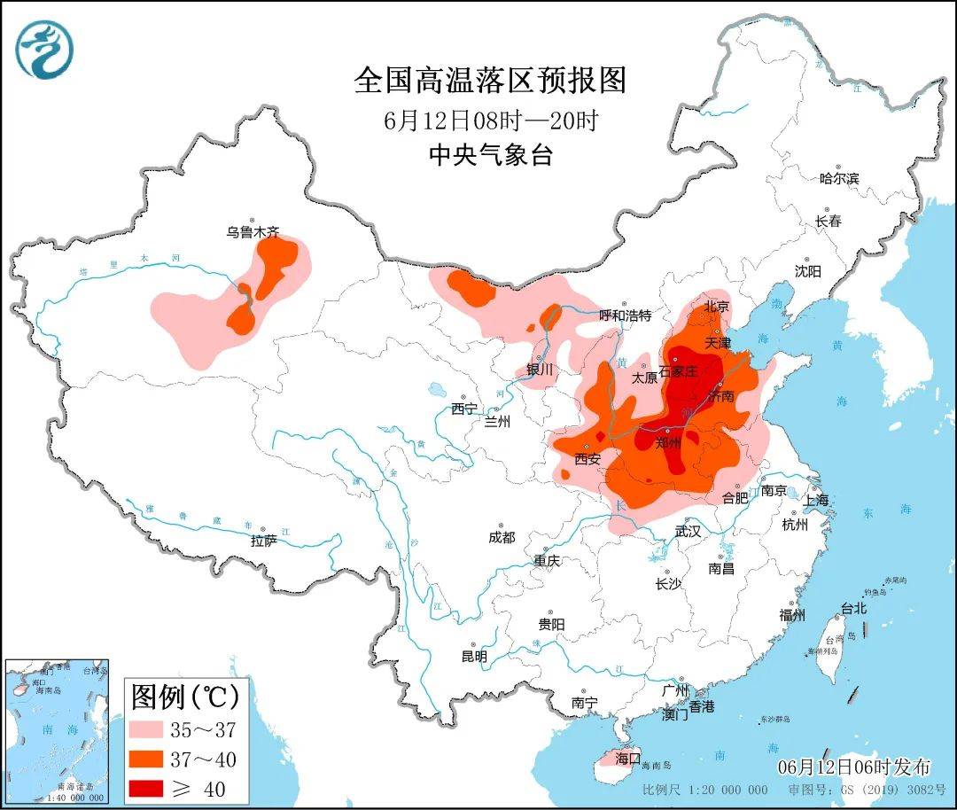 未来三天国内天气预报(6月12日)