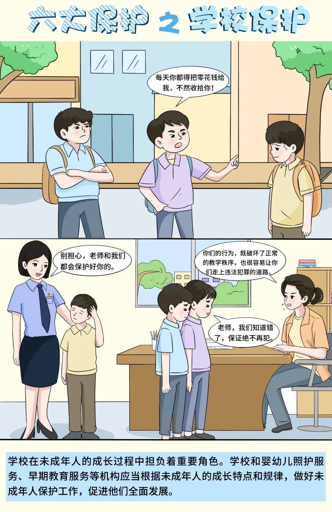 【微普法】未成年人"六大保护"是什么?六组漫画告诉您