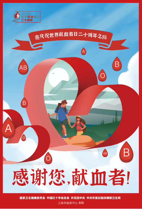 【世界献血者日】2024年世界献血者日宣传海报
