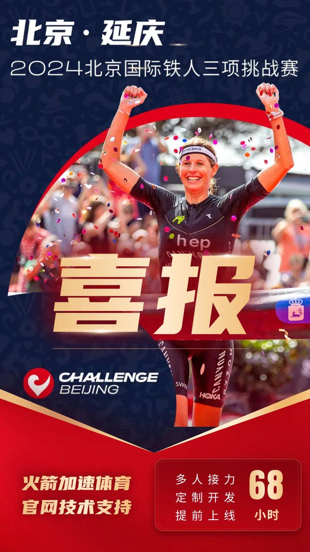 喜报!火箭加速体育北京国际铁人三项挑战赛官网提供技术服务