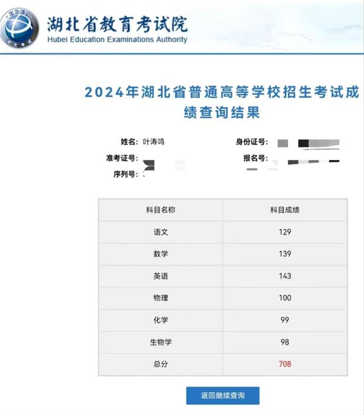 襄阳五中叶涛鸣:高考708分,物理满分的他也曾遭遇挫折