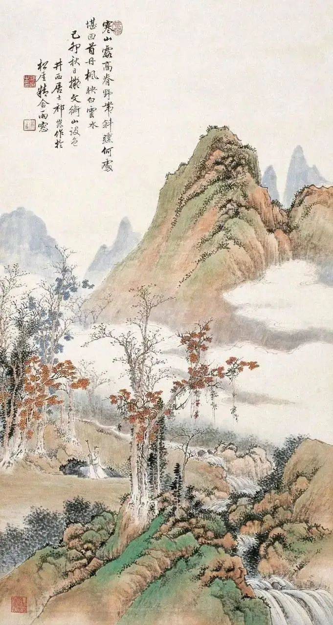 祁崑 山水画,笔法细腻一丝不苟