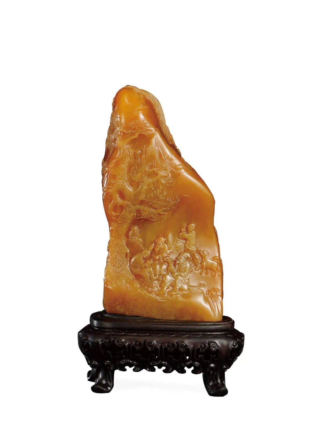 TH866◇明神◇極上珍品・中国・清時代・寿山石彫・麒麟献寶置物・手彫り・