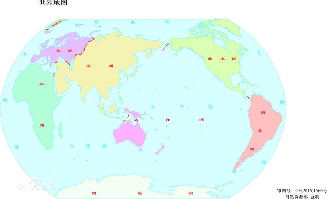 五大洲分界线地图图片