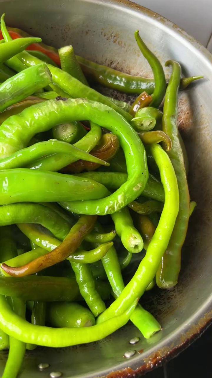 炒尖椒咸菜美食 家常菜 下饭菜 纯天然绿色蔬菜