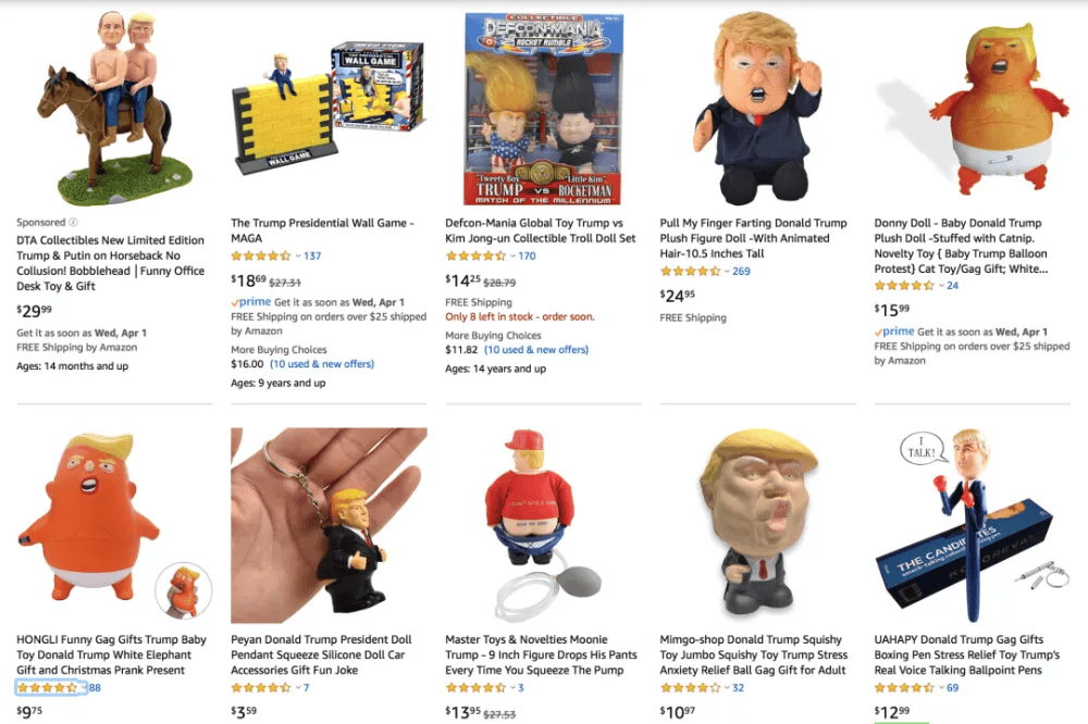 最离谱的超级解气的川普厕所刷小红书用户@如意快显灵和炸毛手办还有