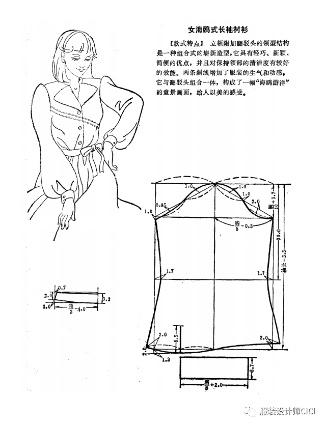 结构纸样裁剪图分享 | 女士衬衫10款