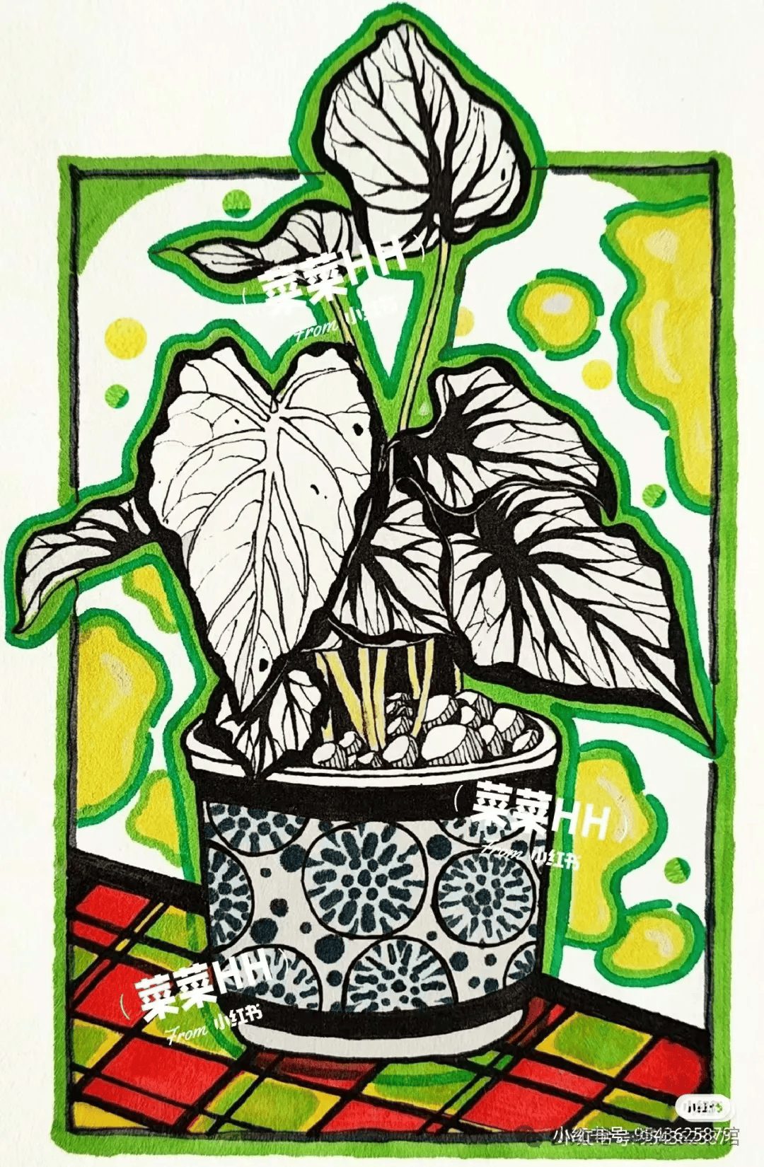 他山之石·艺‖精选50张~线描色彩装饰画,这样的画风堪称大师!