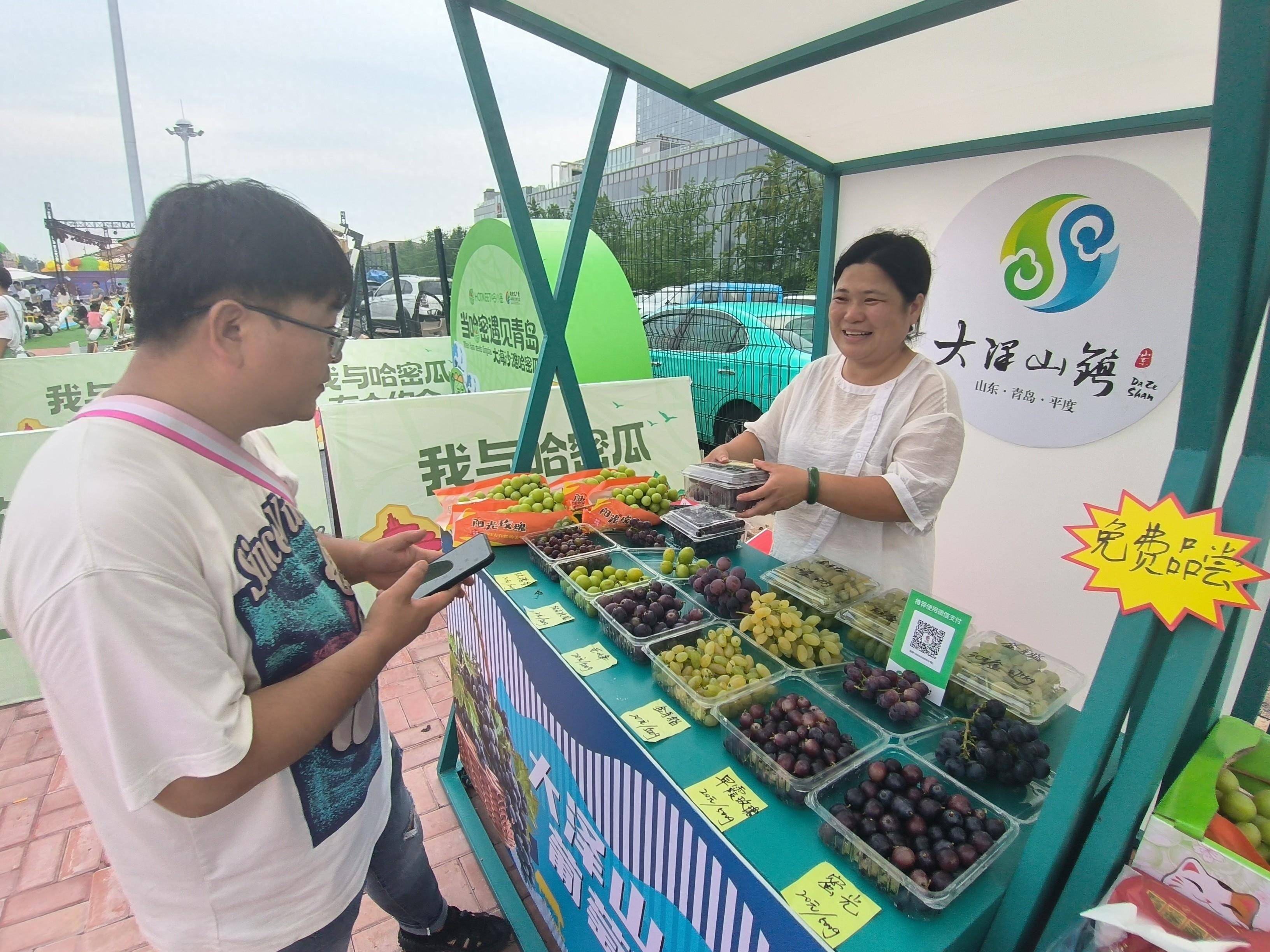 市大泽山镇开幕的第38届青岛大泽山葡萄节和平度市文旅资源及非遗特产