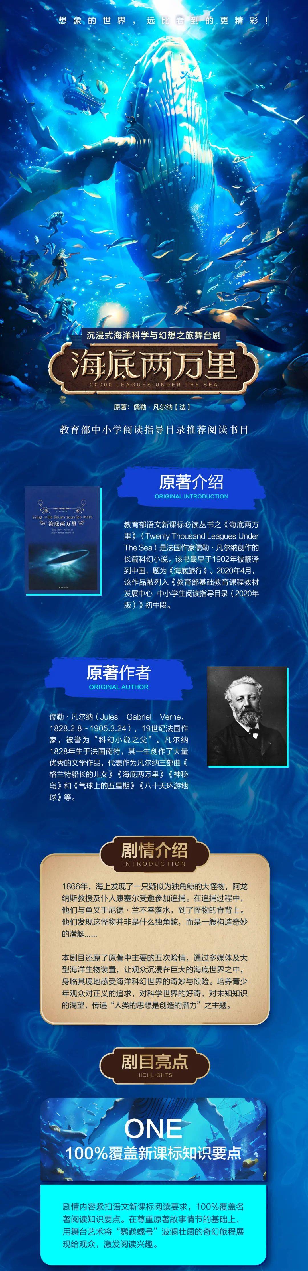 教育部推荐书籍改编:海洋探险互动亲子剧《海底两万里》10月在北京开