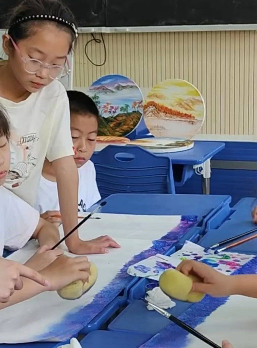 挹秀园| 绘画何必在纸上——育秀小学暑期特色活动