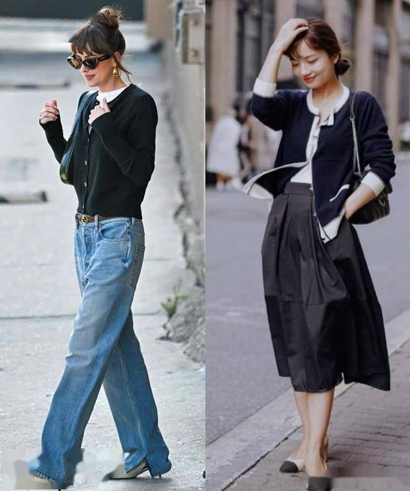 因此,偏爱优雅穿衣风格的女生,可以去选择浅色系列的针织开衫,像白色