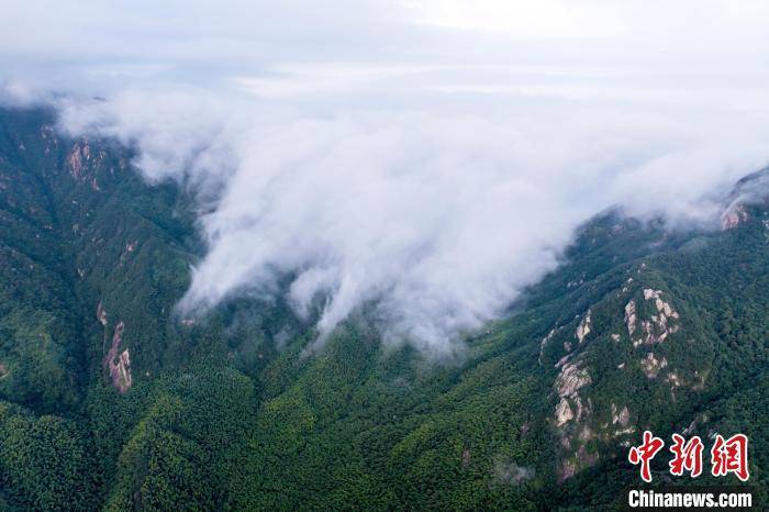 安徽九华山天柱仙踪景点现云海景观