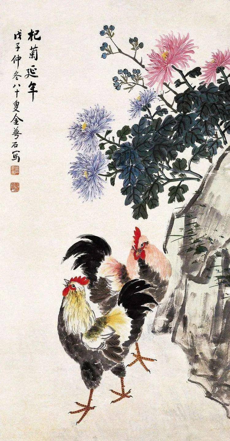 金梦石作为海上画派的代表性画家之一,在花鸟画领域取得了卓越的成就