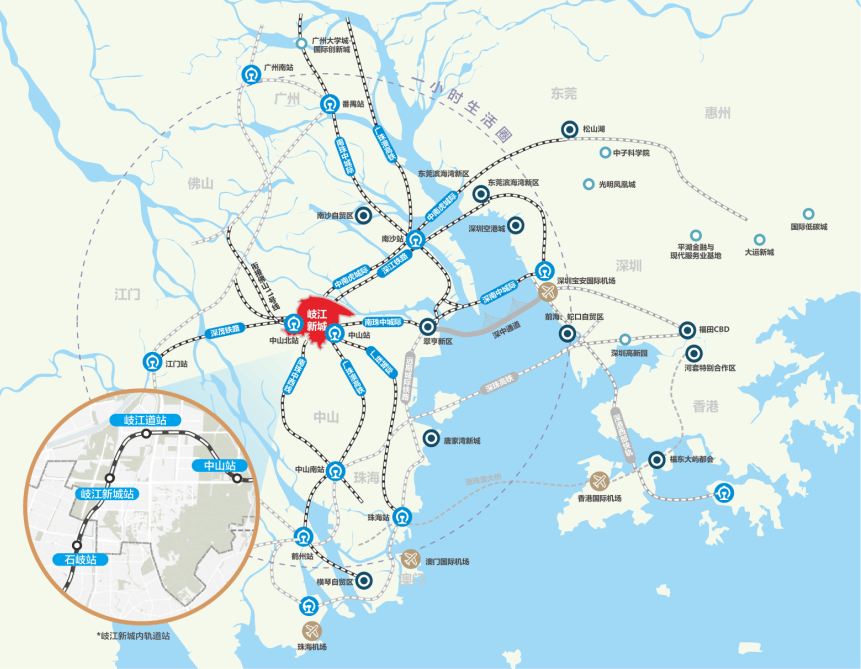 中山岐江新城地图图片