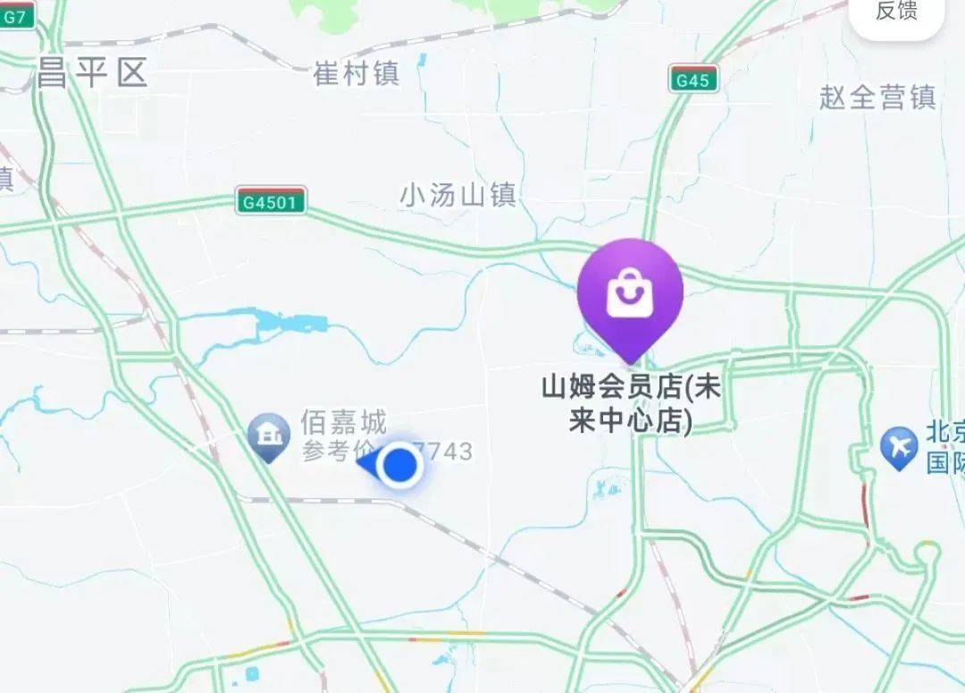 北京山姆配送地图图片