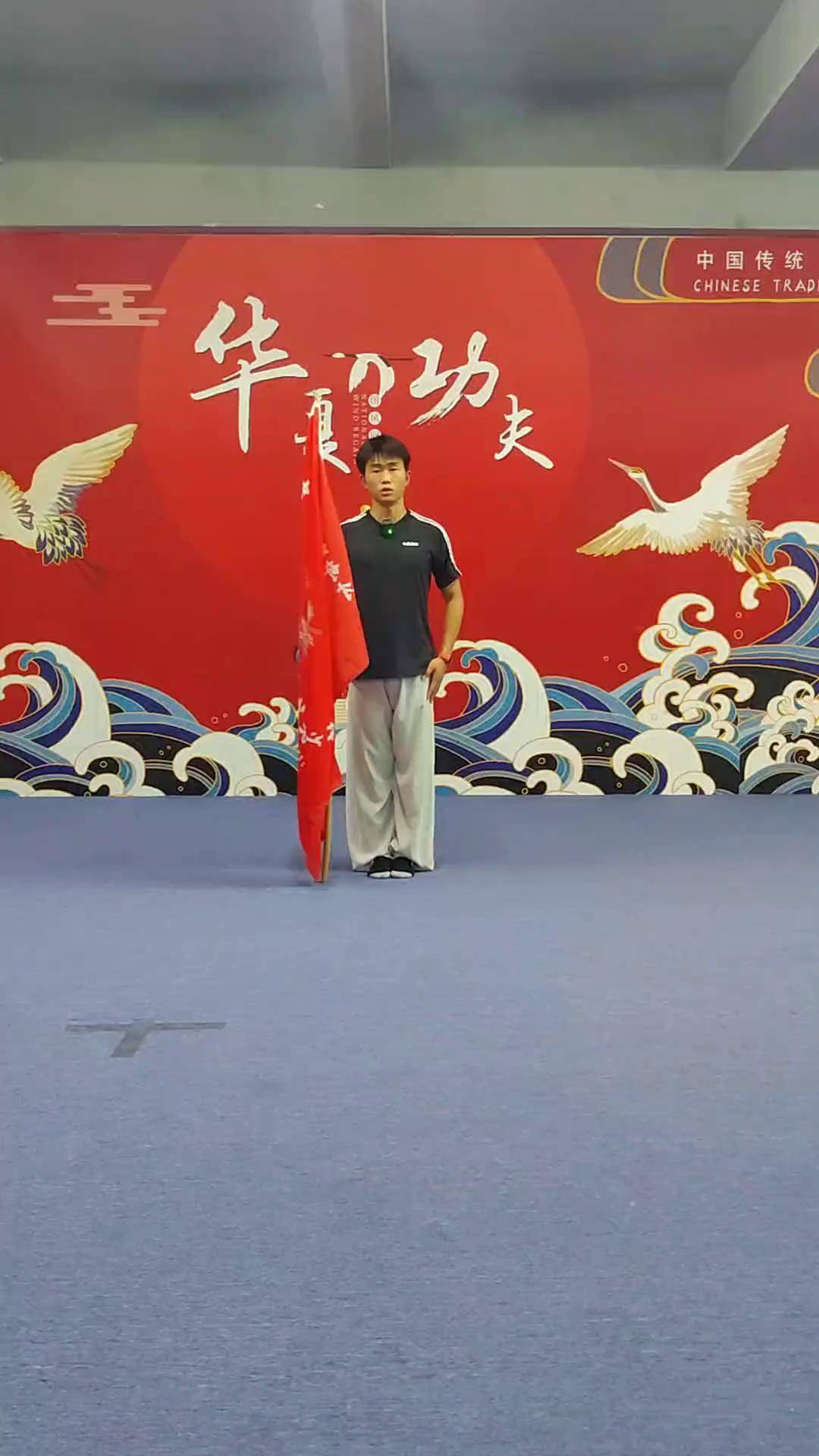武术舞旗表演