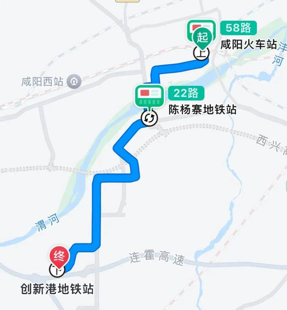 咸阳26路公交车路线图图片