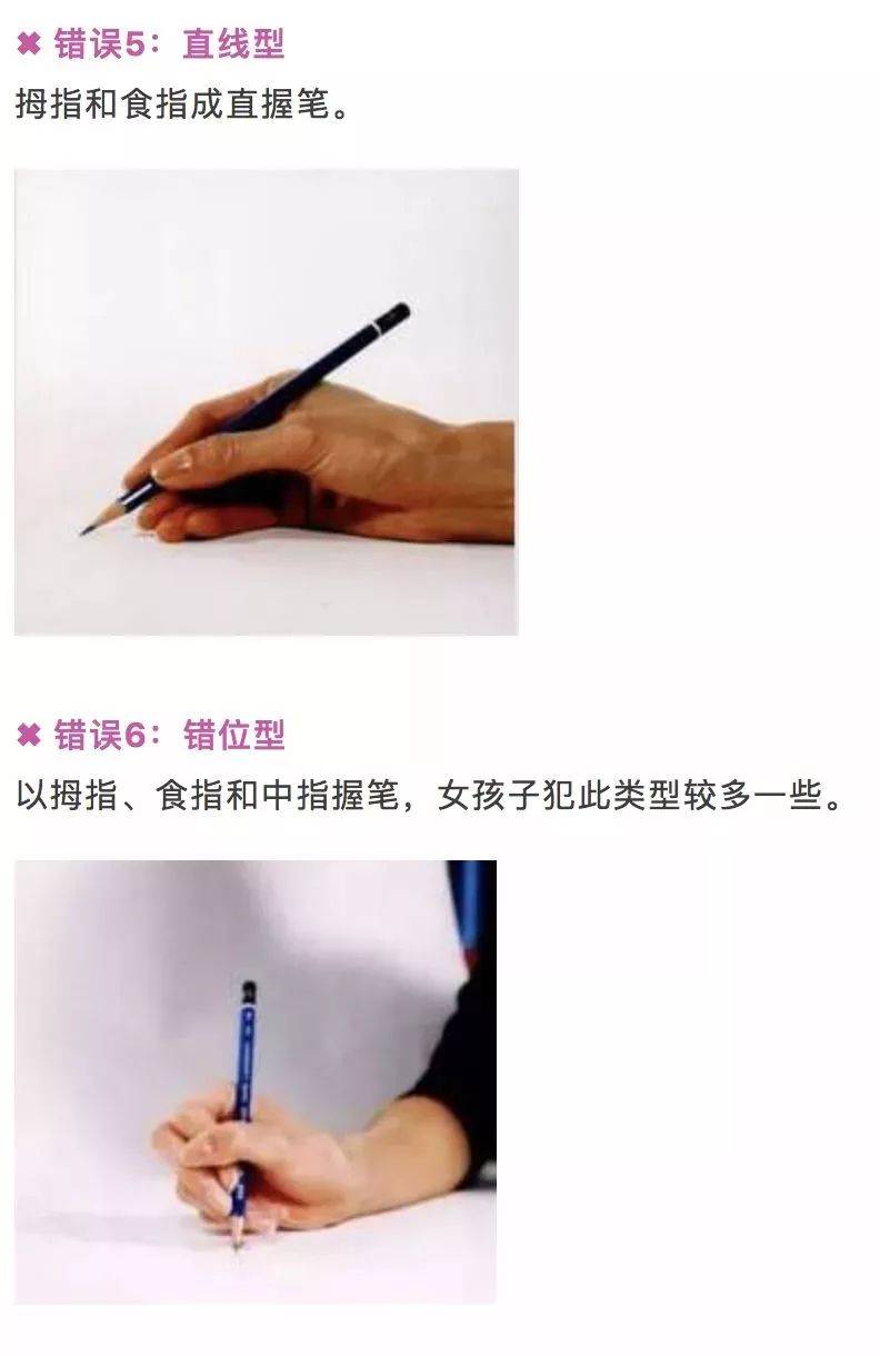 正确规范握笔姿势一图看懂!现在知道还不晚(转给孩子)!