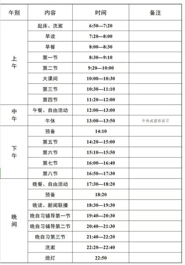 高中作息时间表出炉!变化这么大,如何适应?锦囊来了!