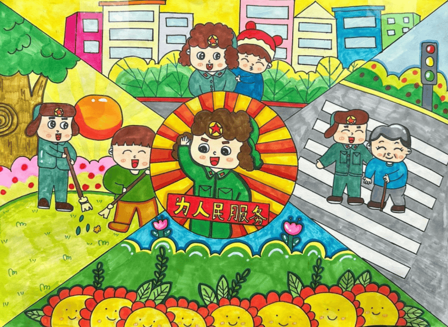 合肥市郎溪路小学举行学雷锋主题美术作品展