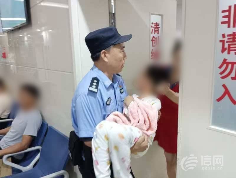 男童磕伤后脑勺出血不止 崂山公安开辟“绿色通道”紧急送医_孩子_巡逻_蒋玉好
