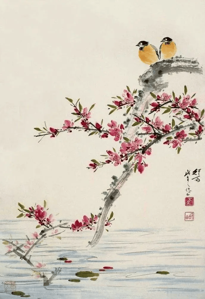 他的花鸟画根深叶茂,绚丽多彩,看不过来了!_作品_国画_书画