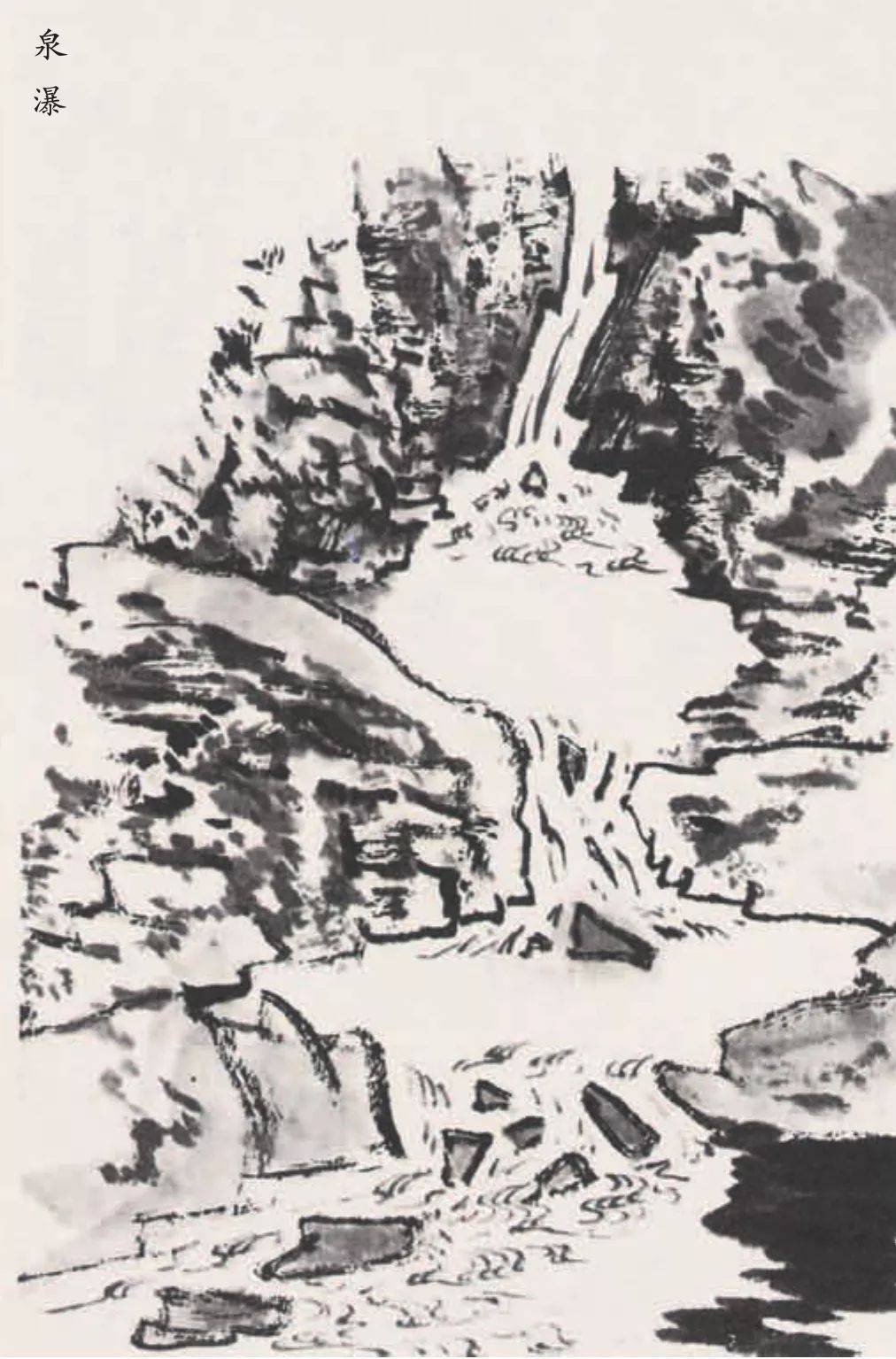 江水从平面侧看,弧线偏扁,方合透视,而不致