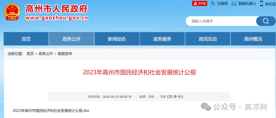 2024年高州市人口_茂名最新常住人口公布!高州约133万人,排名...