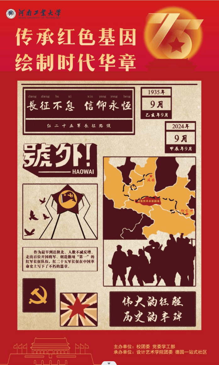"传承红色基因,绘制时代华章"——河南工业大学红色文化海报征集优秀