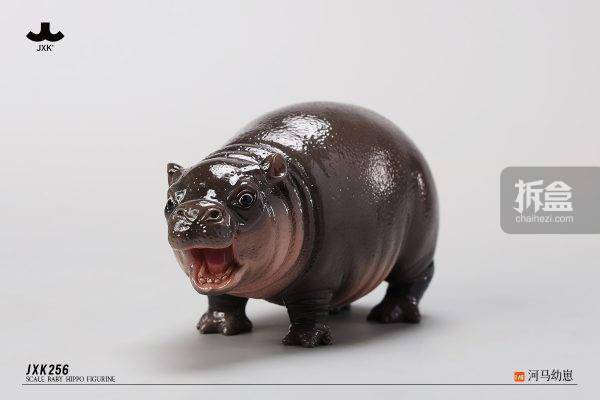 jxk studio 河马幼崽 可爱幼年静态动物模型12寸兵人手办摆件