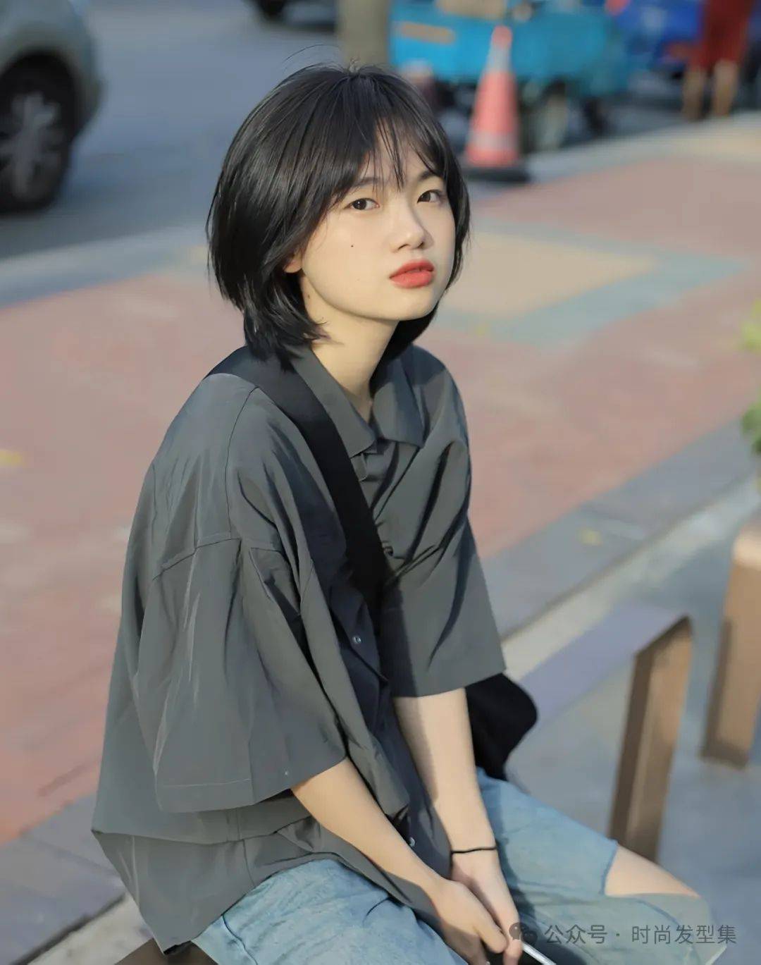 少年感短发肉肉的脸也好看