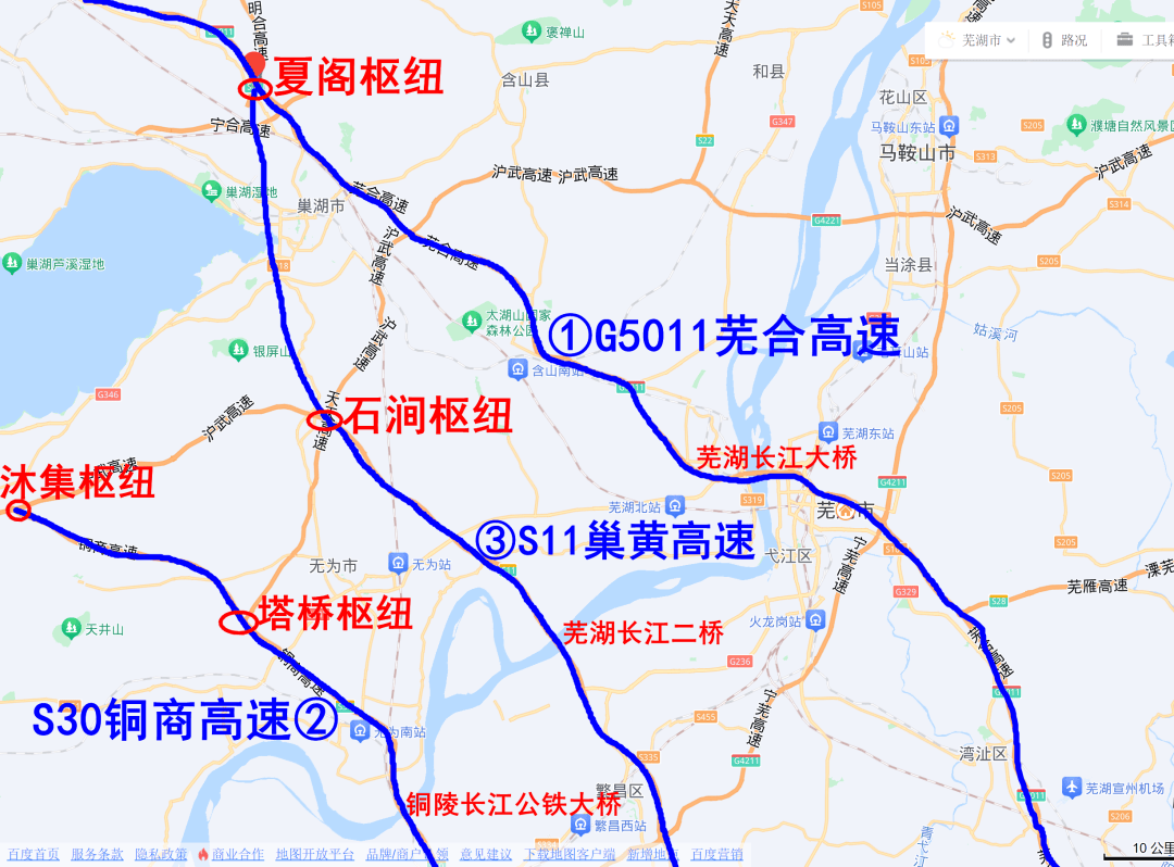 项目起点设在明巢高速夏阁西互通,向南经过夏阁镇,卧牛山街道,并通过