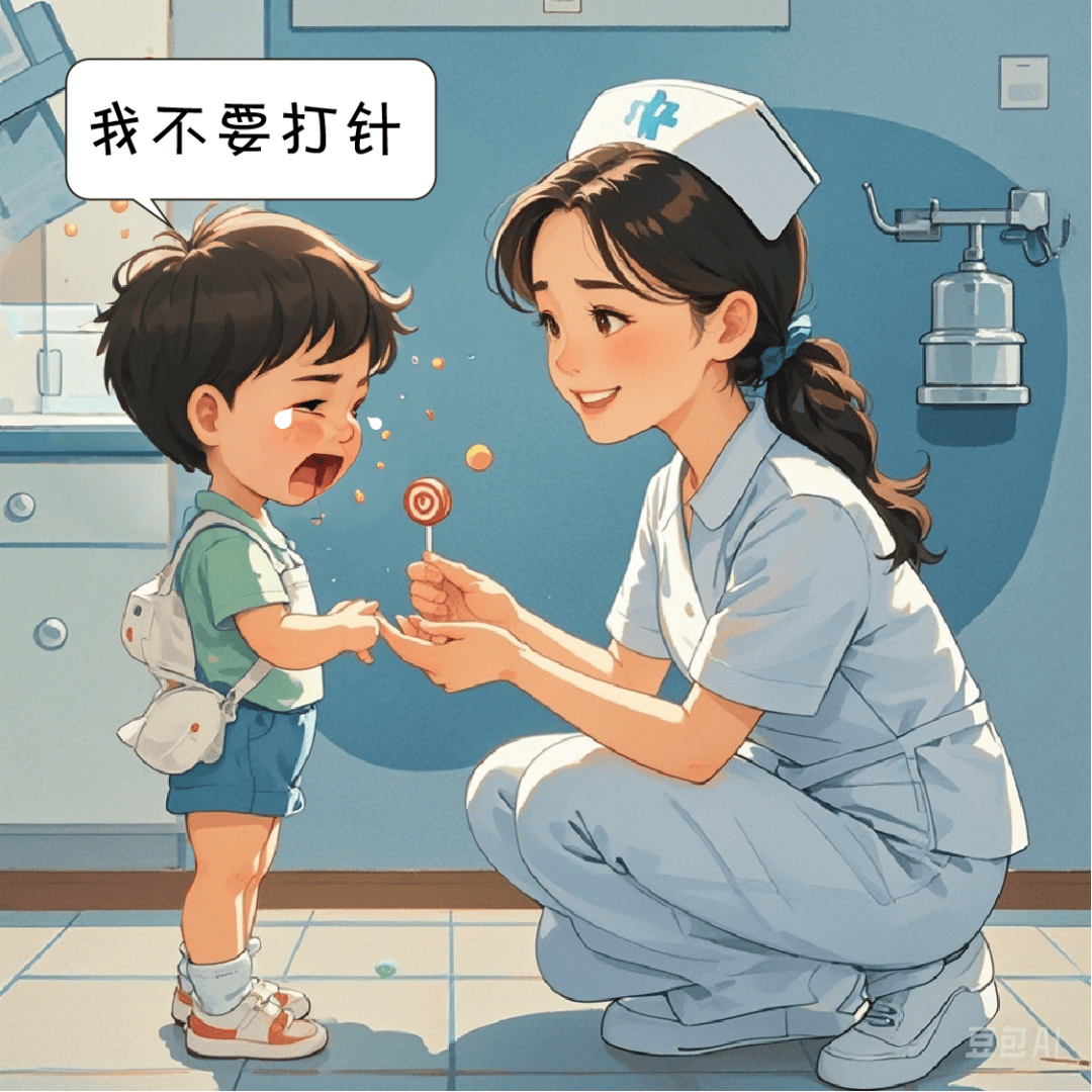 小朋友打针简笔画儿童图片