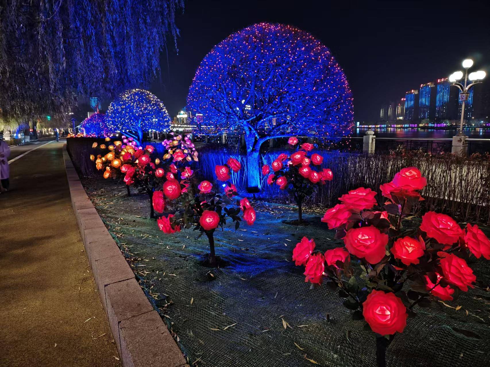 吉林市冬季夜景照片图片