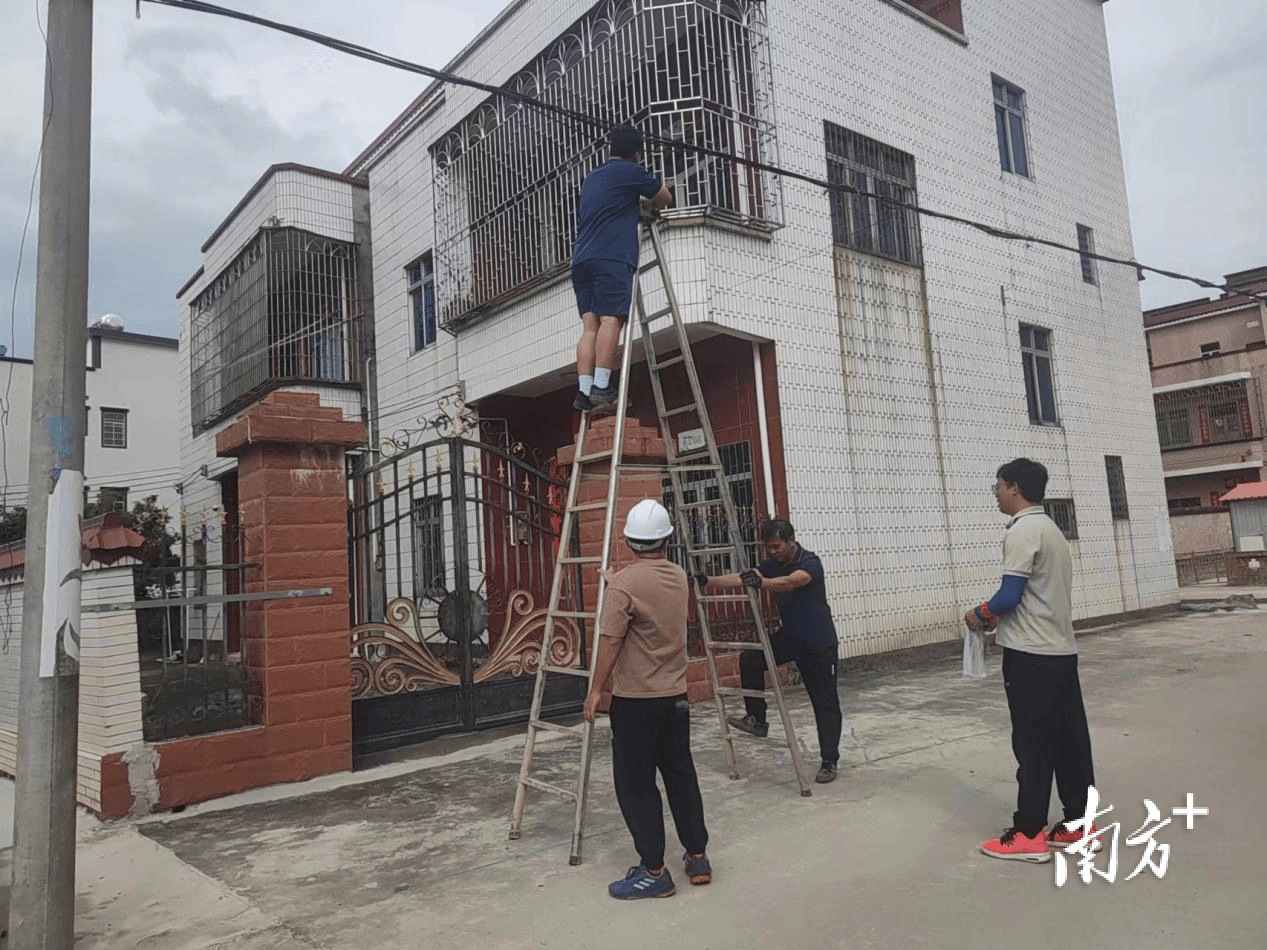 电蜘蛛网不见了！高州云潭读岗村“三线”整治获村民点赞