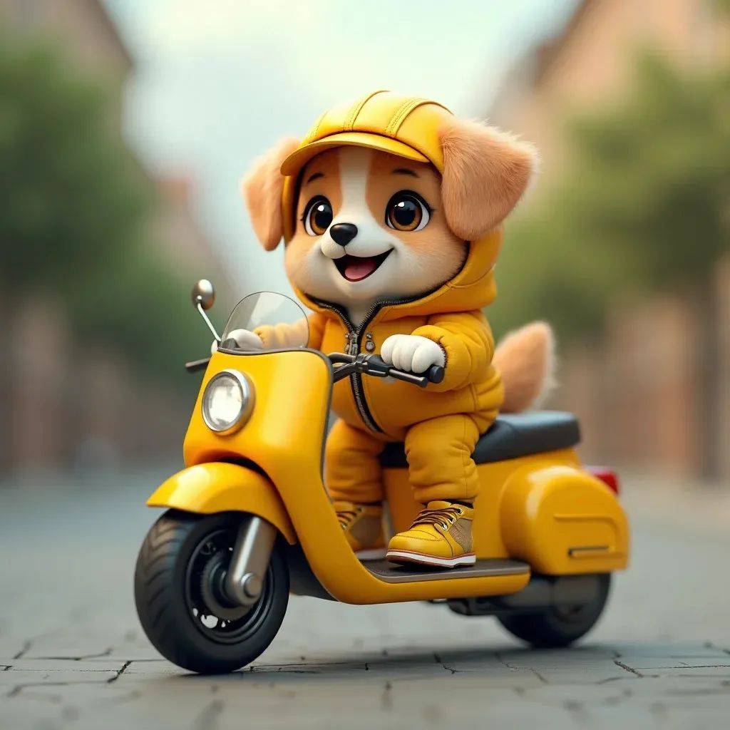 十二生肖骑电动车头像