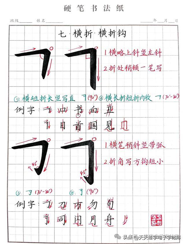 基础笔画大集合,喜欢写字的小伙伴!快收藏起来吧!_弧度_起笔_形状