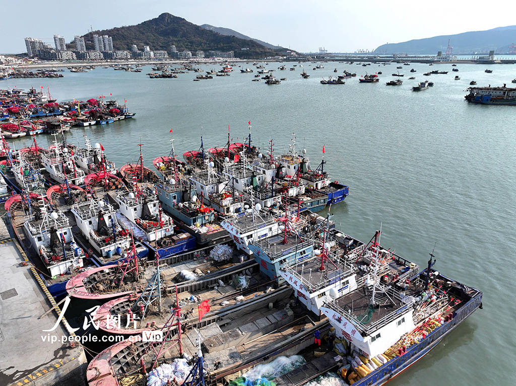 江苏连云港:渔船回港躲避寒潮大风