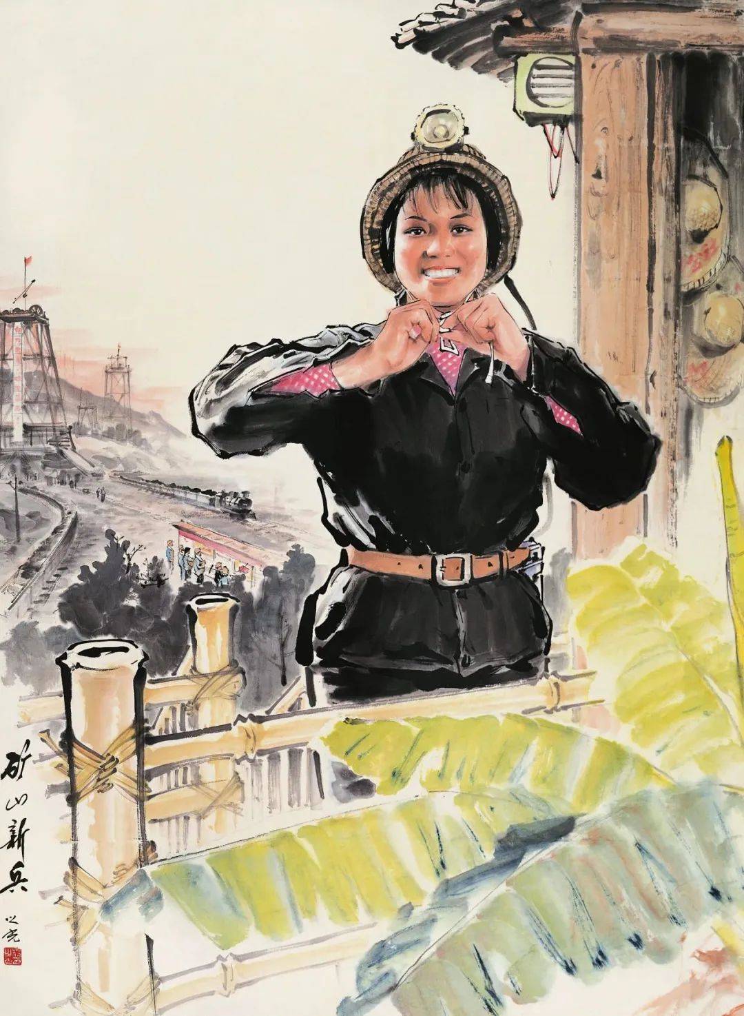 写意人物创作步骤示范:《高空作业的电力工人》《凉山深处》