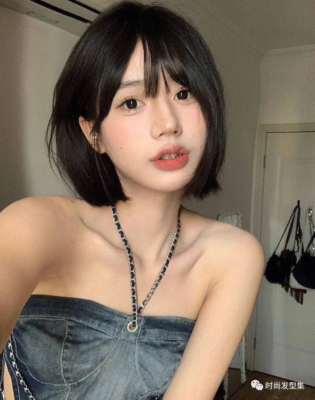 圆脸短发也纯欲秋天第一剪