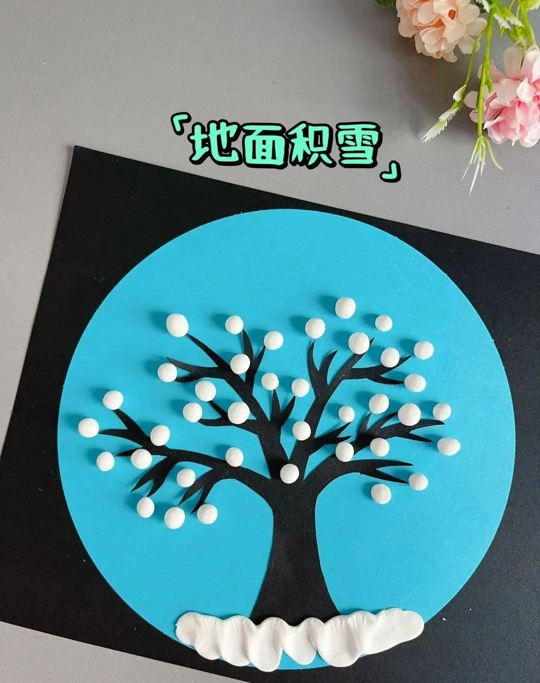 带着孩子一起来画冬天的大树吧