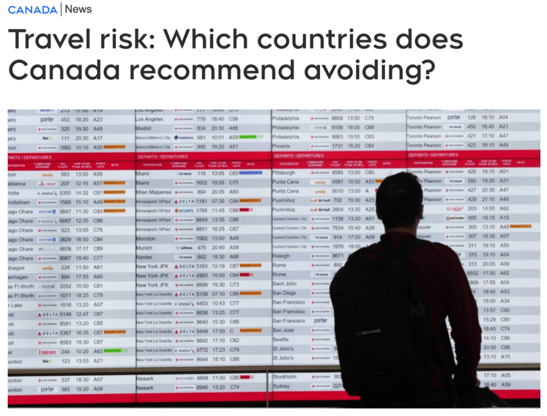 图片[1]-加拿大假日旅行警告更新：22国“红色预警”，英国、意大利、墨西哥被点名警告！ -华闻时空