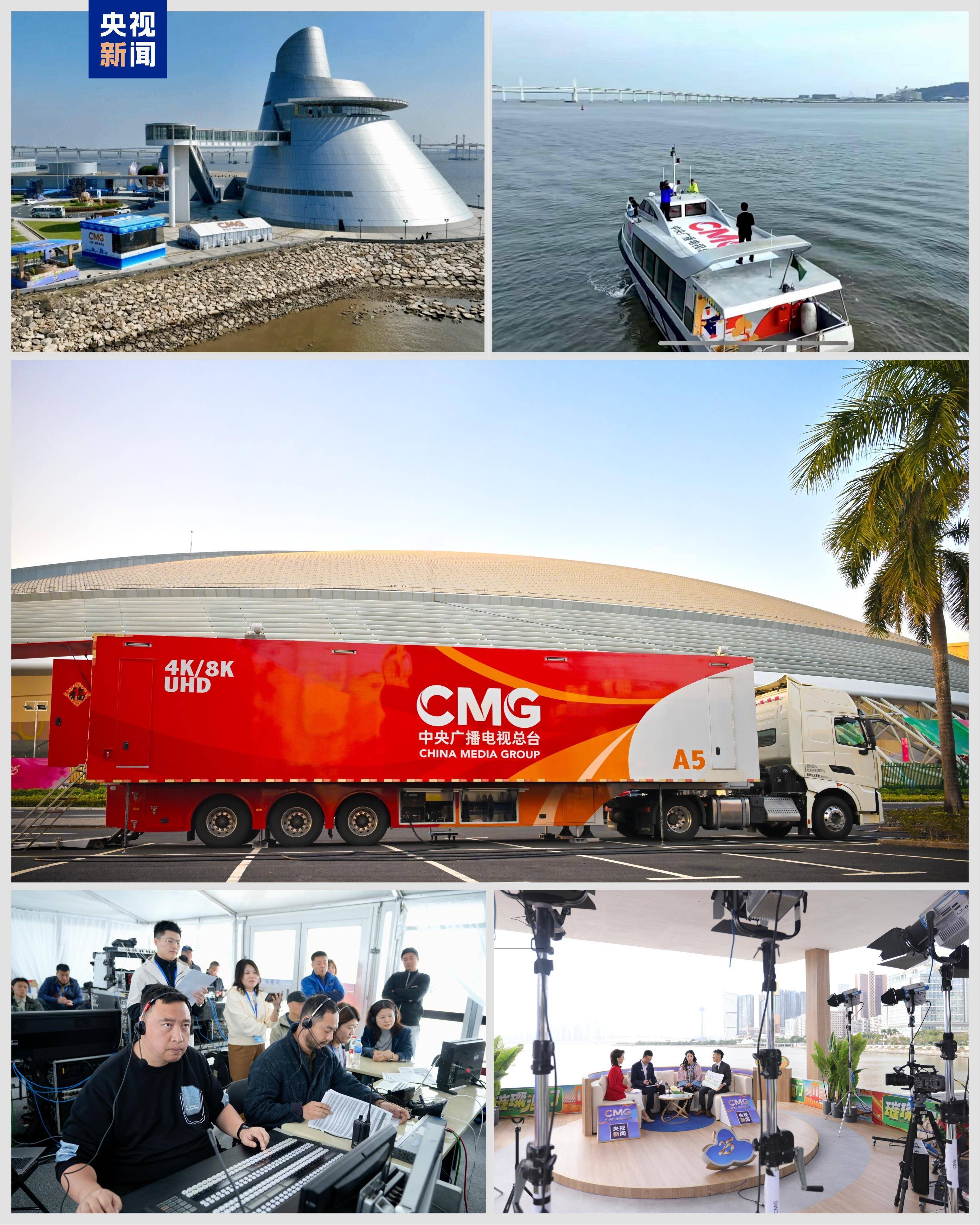 中央广播电视总台共投入工作团队900余人,由4k/8k超高清转播车,卫星车