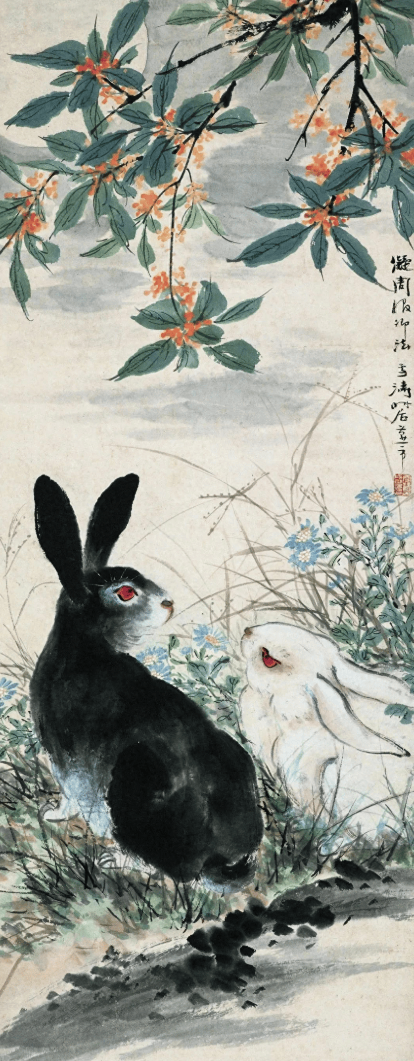 历代国画大师笔下的兔子